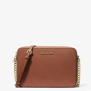 NWOT Michael Kors Saffiano leather Crossbody Bag with Gold Chain